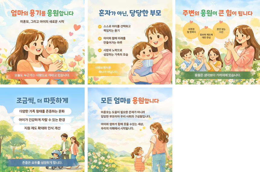 카드뉴스 1:1 템플릿 예시 첫 번째