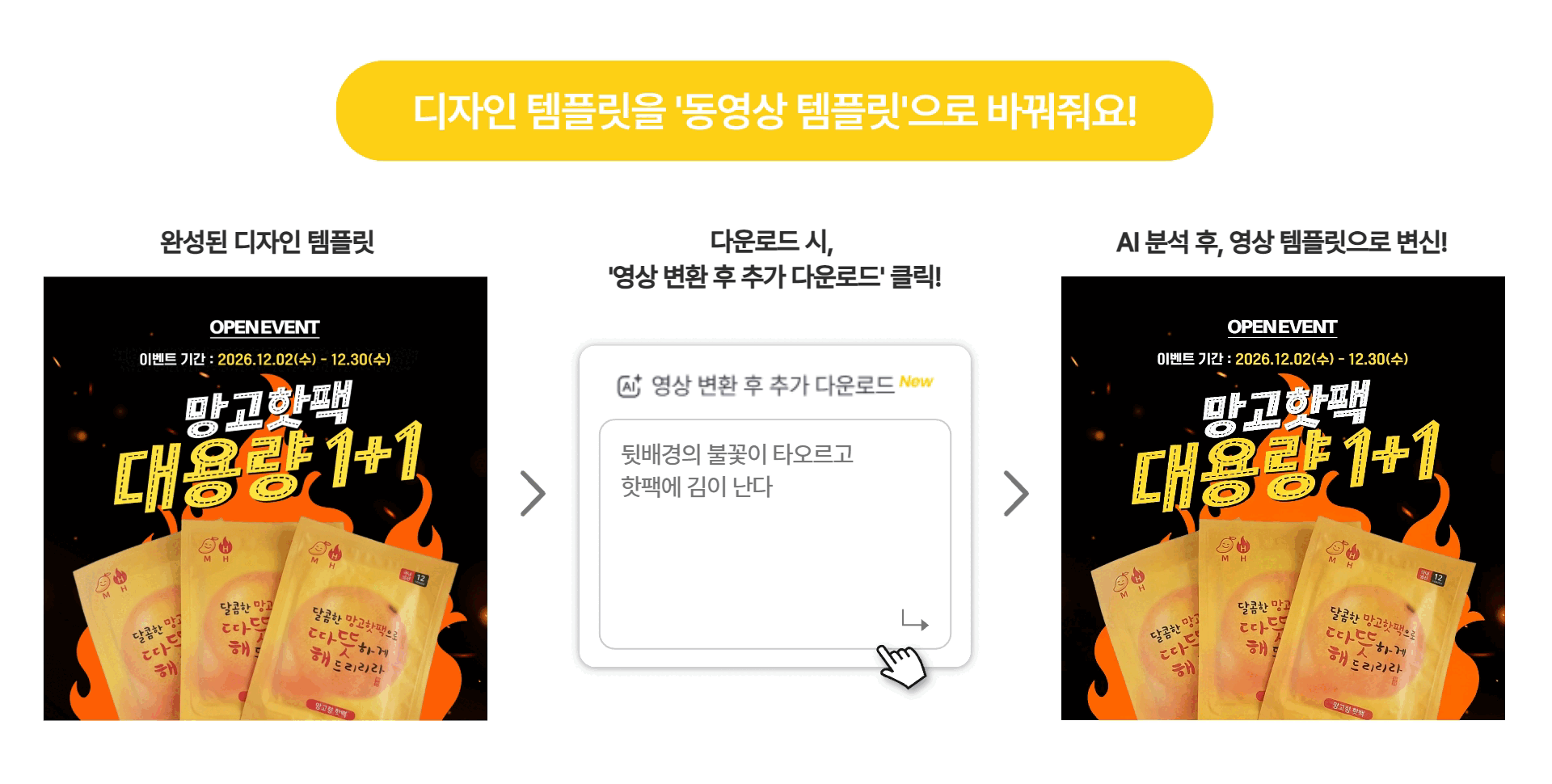 AI가 디자인 요소를 분석해 움직임을 추가하는 모습