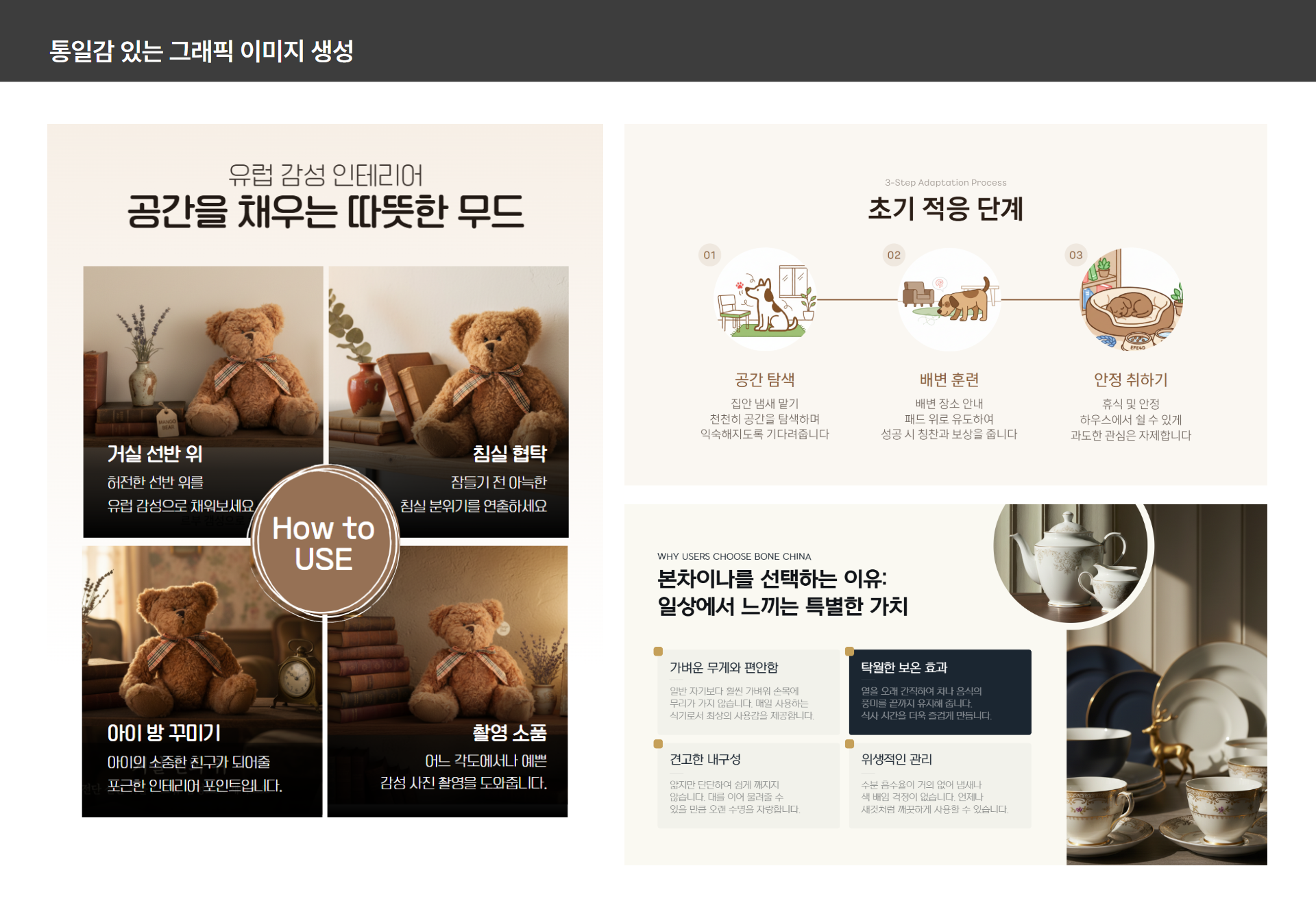 통일감 있게 생성된 아이콘 일러스트 그래픽 예시