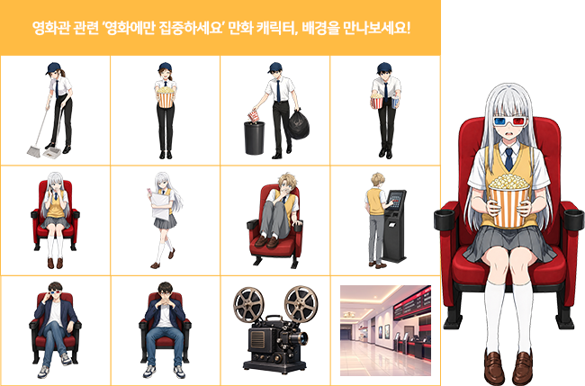 추가된 만화 캐릭터 187개 예시 첫 번째