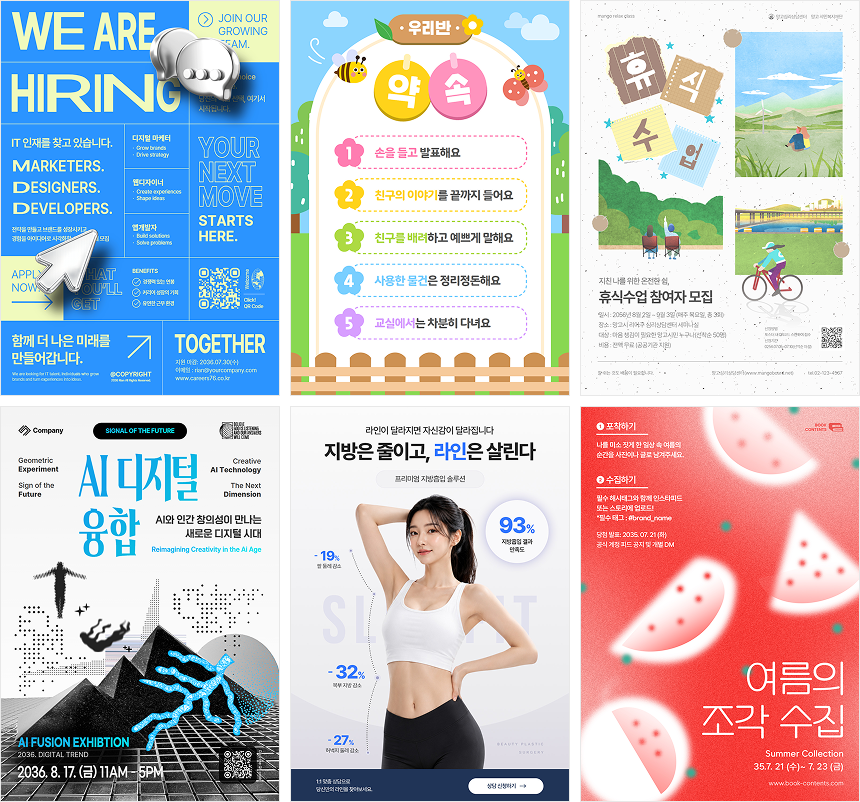 포스터 템플릿 추가 예시